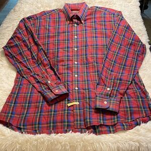Gitman gold master shirt makers plaid shirt size 16 1/2 36 arms length